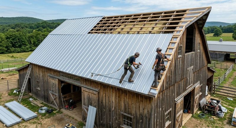 Barn Roof Construction in Schuylkill County, PA