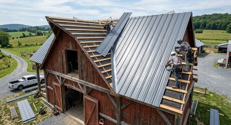 Barn Roof Installation in Schuylkill County, PA