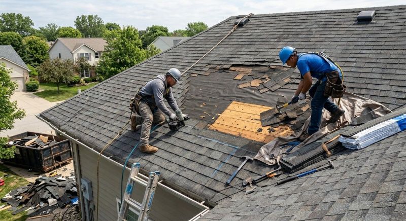 Damaged Roof Repair in Hamburg, PA