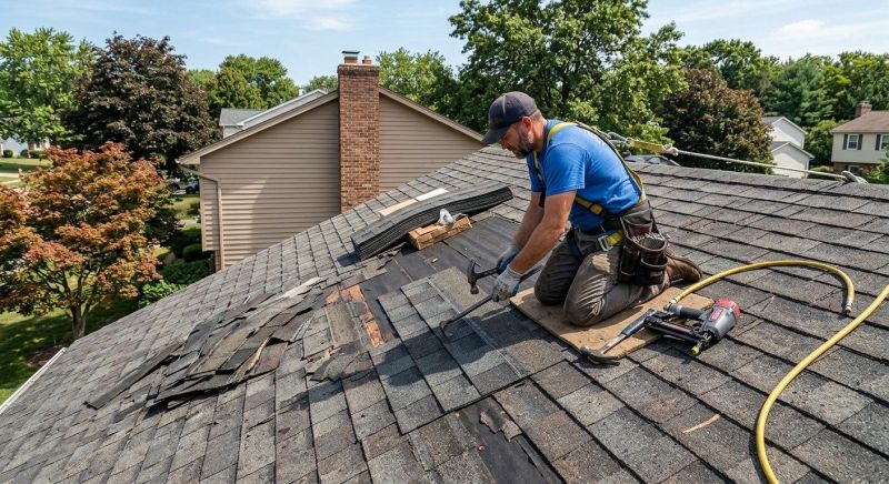 Hip Roof Shingle Repair in Schuylkill County, PA