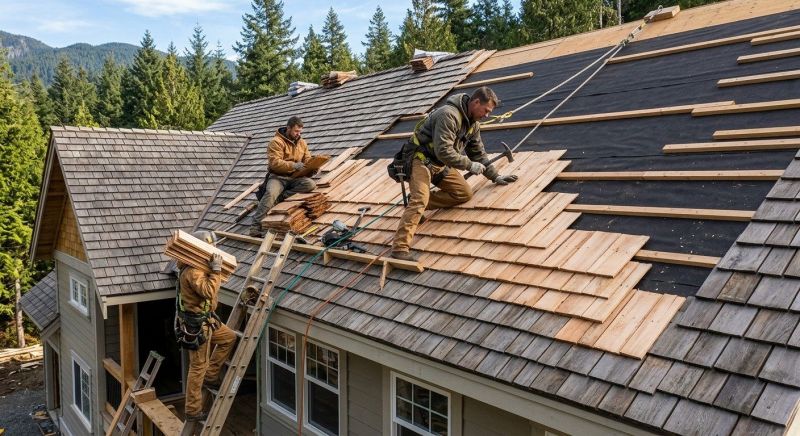Natural Wood Roof Installation in Schuylkill County, PA