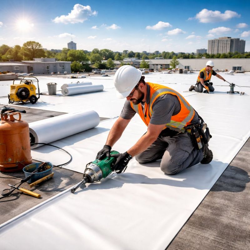 Single Ply Roof Installation in Hazleton, PA