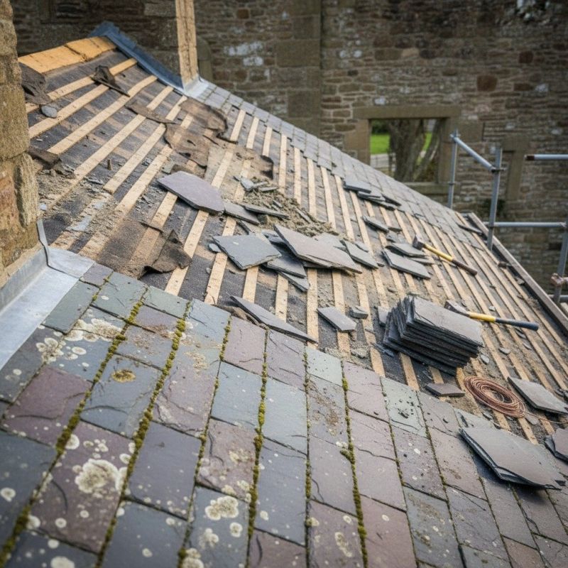 Slate Roof Replacement in Sacramento, PA